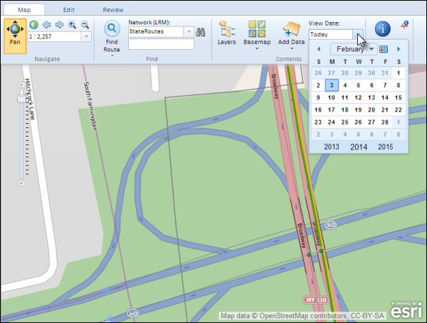 Use the calendar widget to select a new temporal view date. Use the calendar widget to select a new temporal view date.